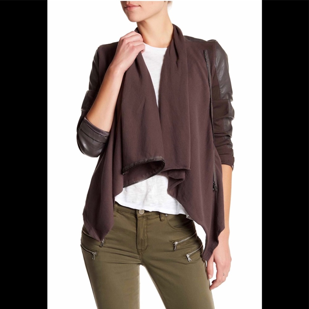 BLANKNYC Faux Leather Moto Jacket NWT Gray Sz M